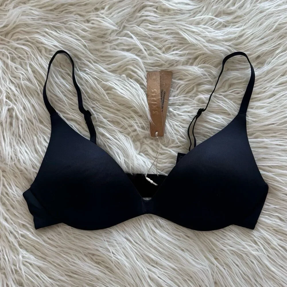 Skims Wireless Super Push up Bra Onyx Size 34A - Picture 2 of 7